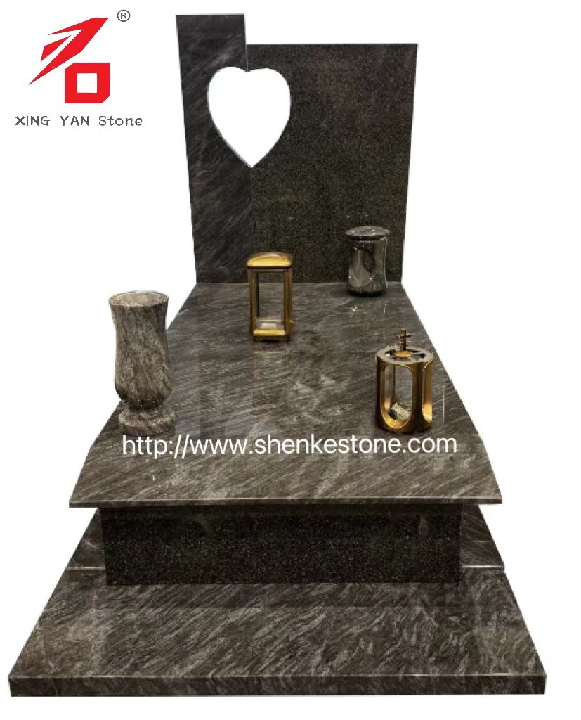 Pogrebni spomenik Blue Orion Granit (z vazo)
