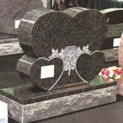Kitajski Xingyan dvojni srčni skulptur Art Tombstone
