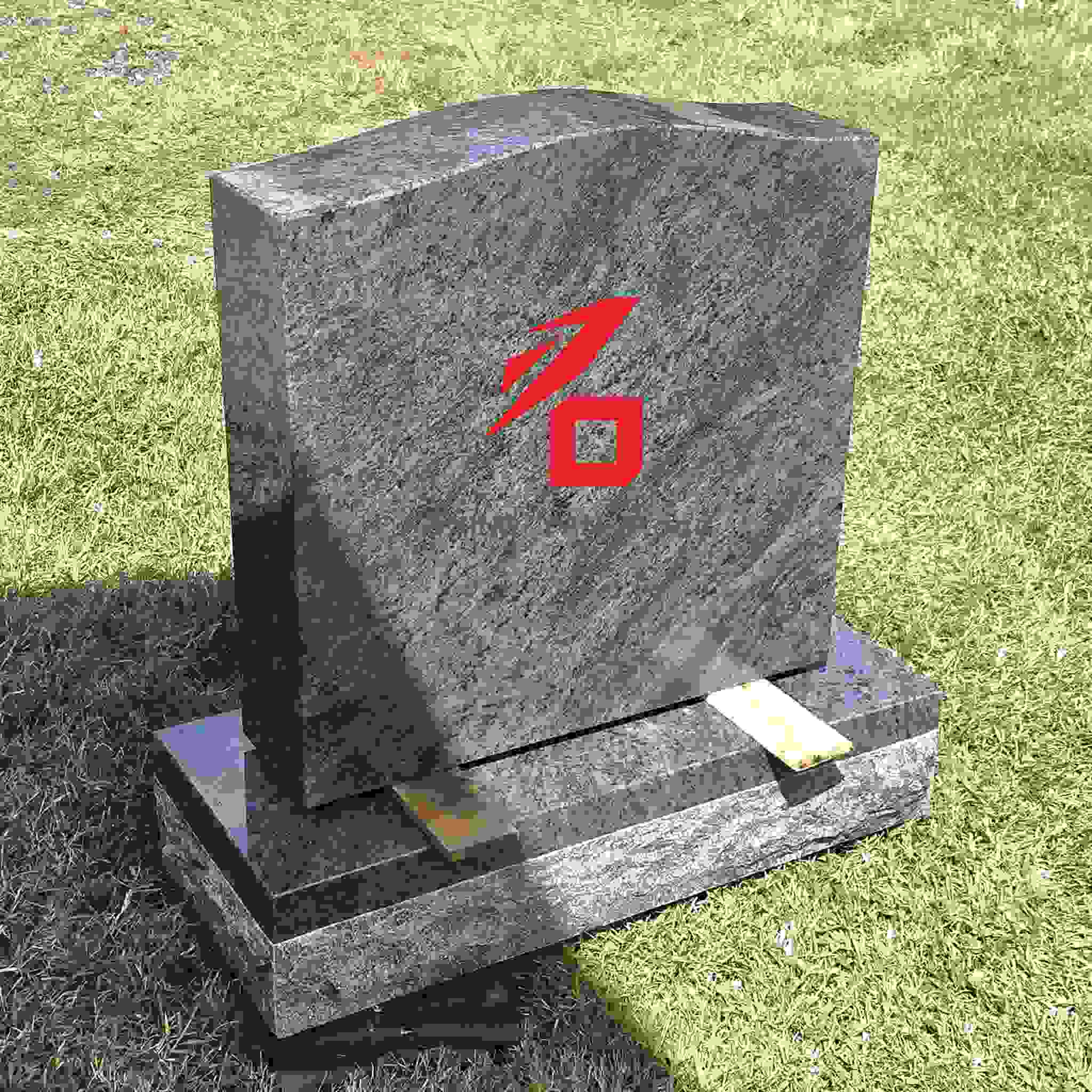 Preprost granitni enojni spomenik