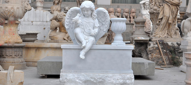 Xingyan Winged Angel Garden Decorative Stone skulptura